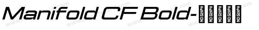 Manifold CF Bold字体转换